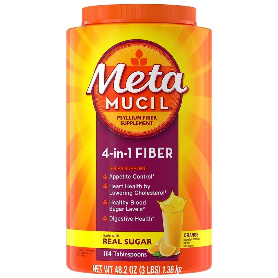 商品Metamucil|美达施膳食纤维素(添加蔗糖)罐装 橙子味 114次,价格¥219,第1张图片