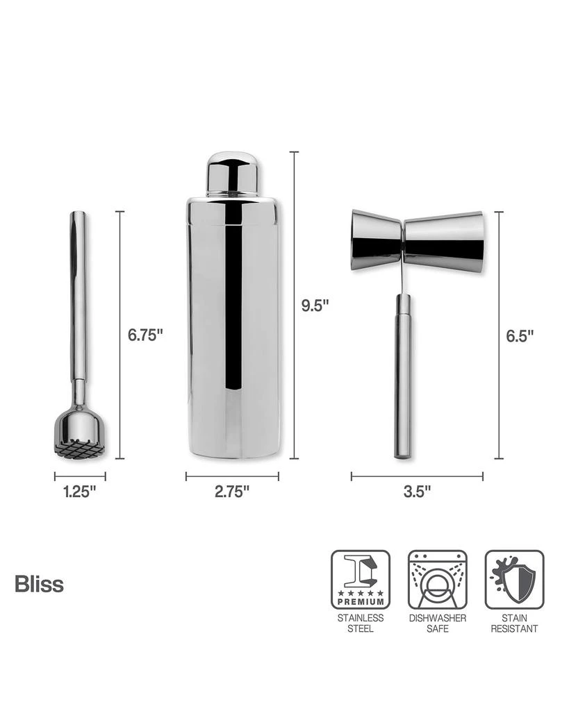 商品Mikasa|8-Piece Bliss Bar Tool Set,价格¥995,第3张图片详细描述
