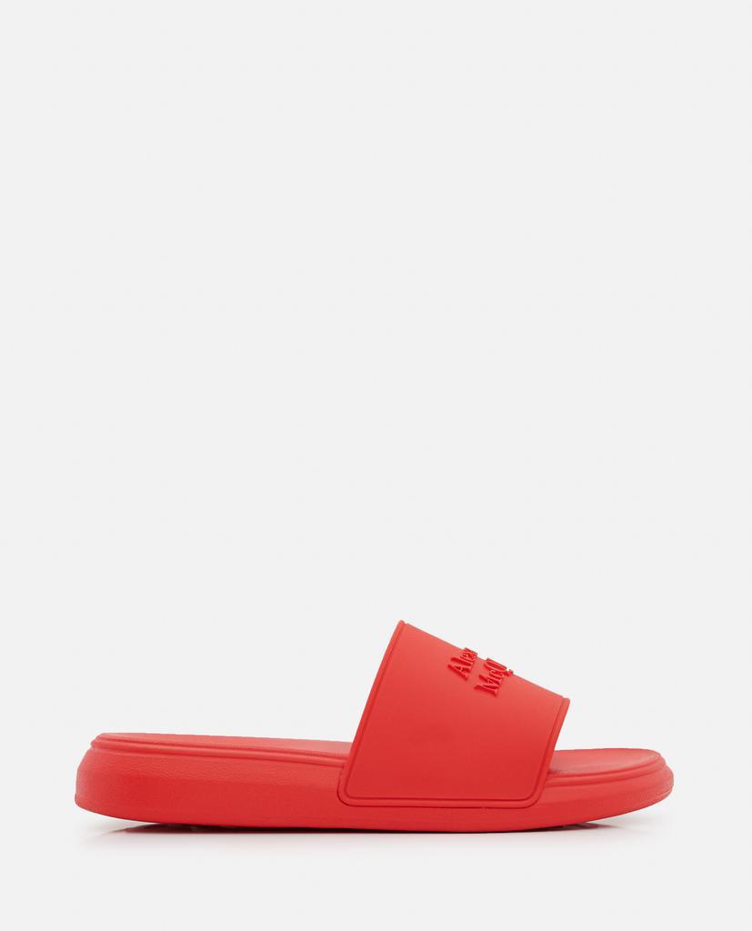 商品Alexander McQueen|LOGO RUBBER SLIDE SANDALS,价格¥2134,第1张图片