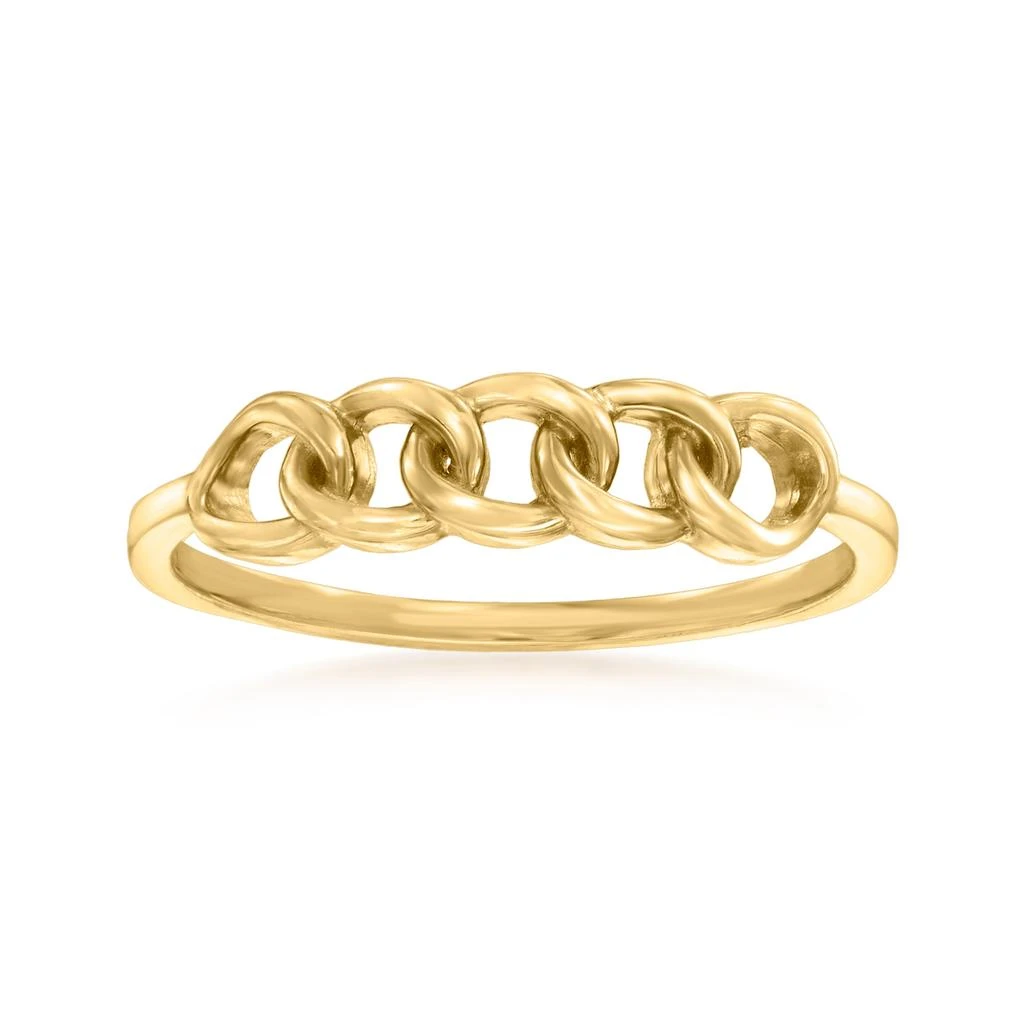商品Ross-Simons|Ross-Simons Italian 14kt Yellow Gold Curb-Link Ring,价格¥1099,第1张图片