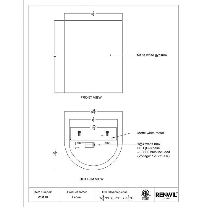 商品Renwil|Ren-Wil Ladee Wall Sconce,价格¥1000,第5张图片详细描述