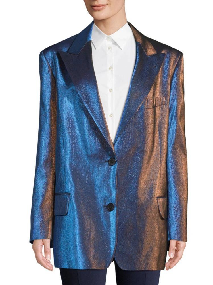 商品Dries Van Noten|Barrow Metallic Lamé Blazer,价格¥2366,第1张图片