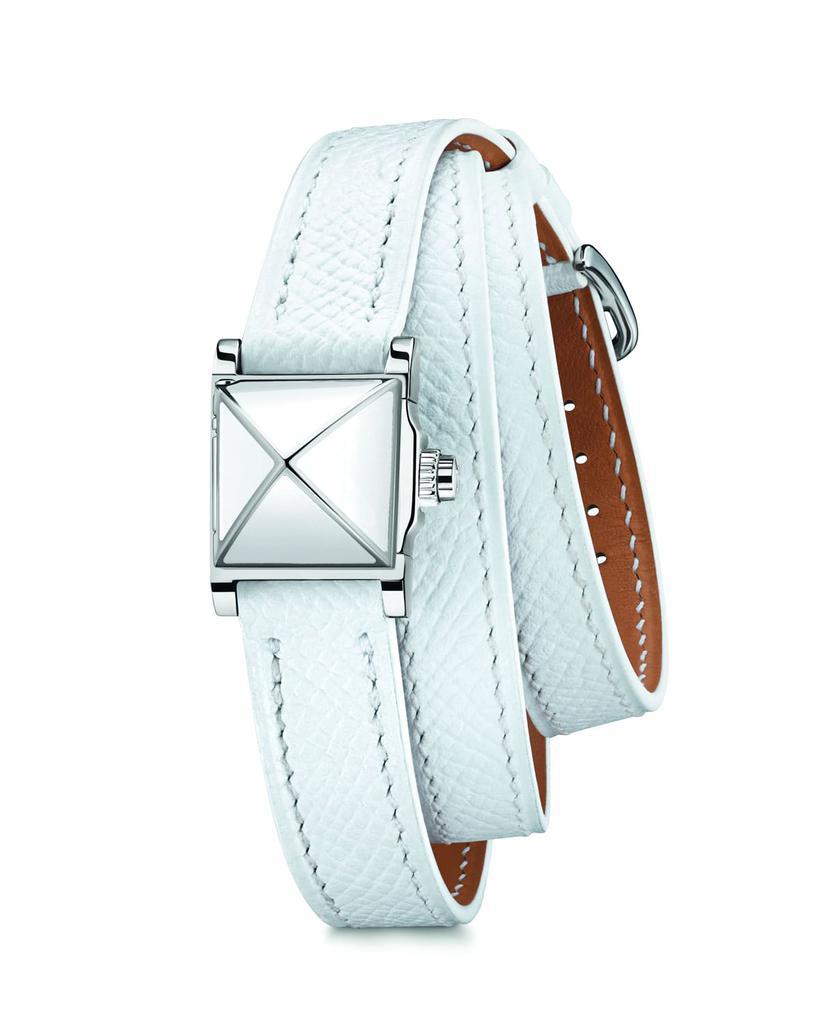 商品Hermes|Medor Watch, Stainless Steel & Leather Strap,价格¥27719,第1张图片