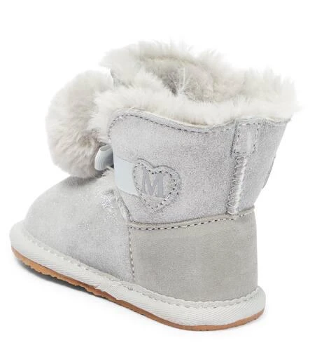 商品MONNALISA|Baby faux fur-lined suede boots,价格¥685,第2张图片详细描述