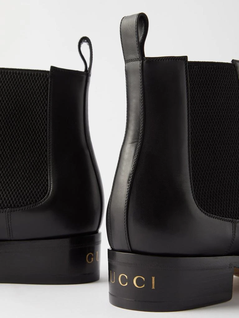 商品Gucci|Perforated-logo leather Chelsea boots,价格¥9871,第2张图片详细描述