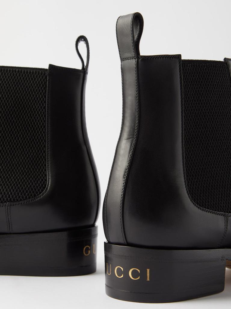 商品Gucci|Perforated-logo leather Chelsea boots,价格¥8113,第4张图片详细描述