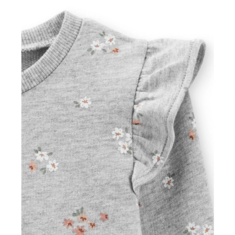 商品Carter's|Baby Girls 2-Pc. Floral Long-Sleeve Top & Pants Set,价格¥58,第2张图片详细描述