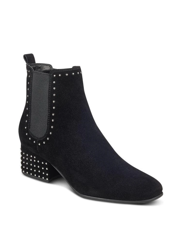 商品Marc Fisher|Women's Tango Studded Suede Block Heel Booties,价格¥729,第1张图片