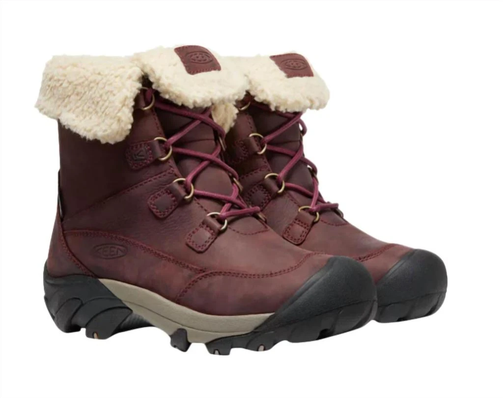 商品Keen|Women's Betty Boot Short Winter Boots In Burgundy/brindle,价格¥862,第1张图片