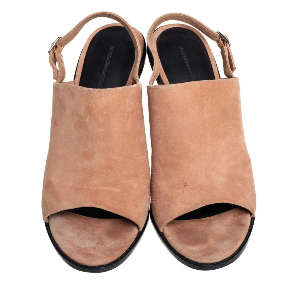 商品[二手商品] Alexander Wang|Alexander Wang Beige Suede Cole Slingback Sandals Size 40.5,价格¥914,第3张图片详细描述