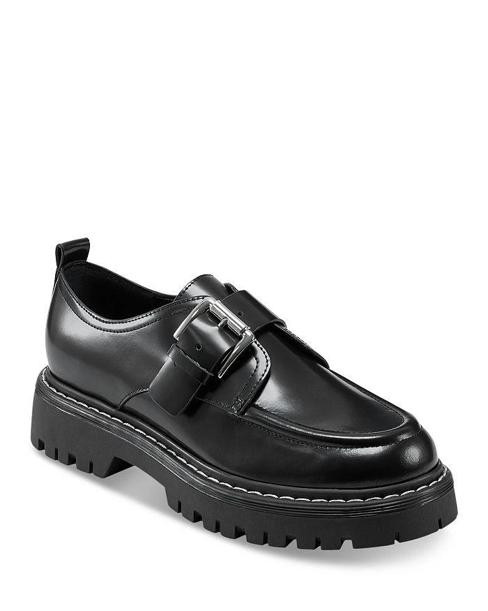 商品Marc Fisher|Women's Tarla Almond Toe Buckled Platform Loafers,价格¥472,第1张图片