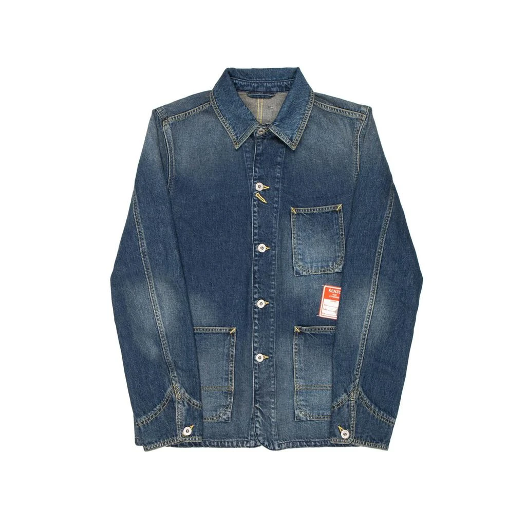 商品Kenzo|Kenzo Dark Stone Workwear Denim Jacket,价格¥4822,第4张图片详细描述