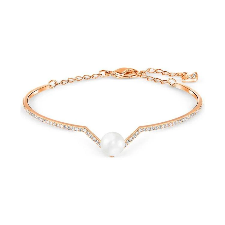 商品Swarovski|人造水晶与珍珠玫瑰金色手环,价格¥958,第2张图片详细描述