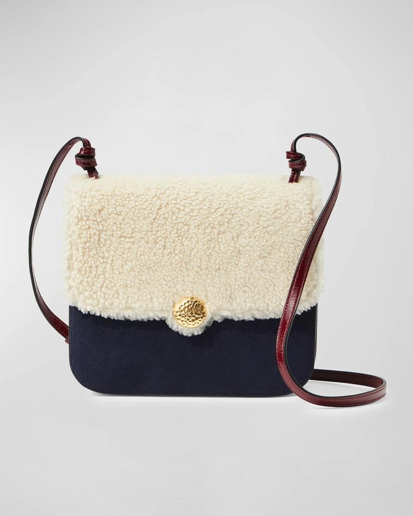 商品Staud|Tess Lamb Shearling Crossbody Bag,价格¥1496,第1张图片