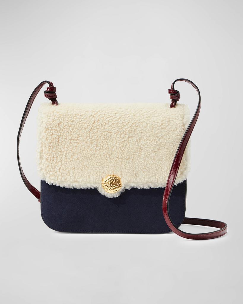 商品Staud|Tess Lamb Shearling Crossbody Bag,价格¥3629,第1张图片
