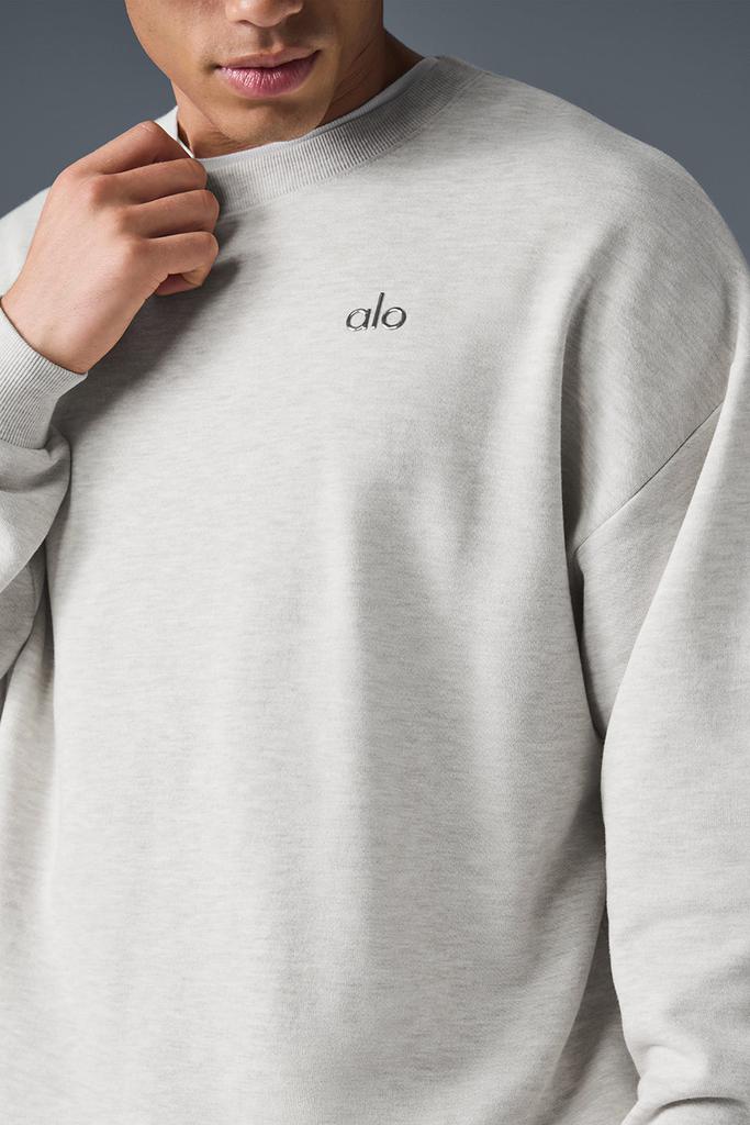 Alo Accolade Crew Neck Pullover - White Heather - Hoodies - Free