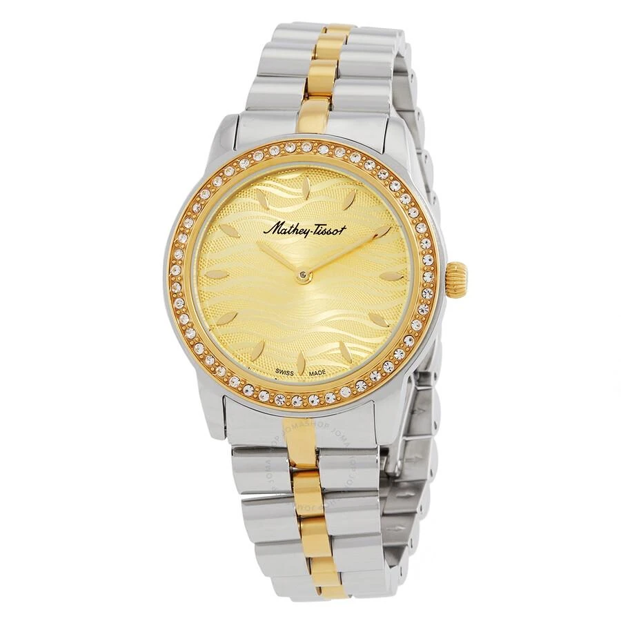 商品Mathey-Tissot|Artemis Quartz Crystal Champagne Dial Ladies Watch D10860BQDI,价格¥1124,第1张图片