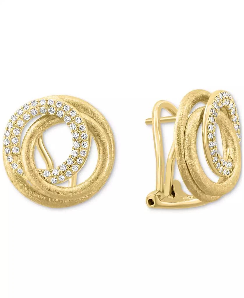 商品Effy|EFFY® Diamond Spiral Statement Earrings (3/8 ct. t.w.) in 14k Gold,价格¥17533,第1张图片