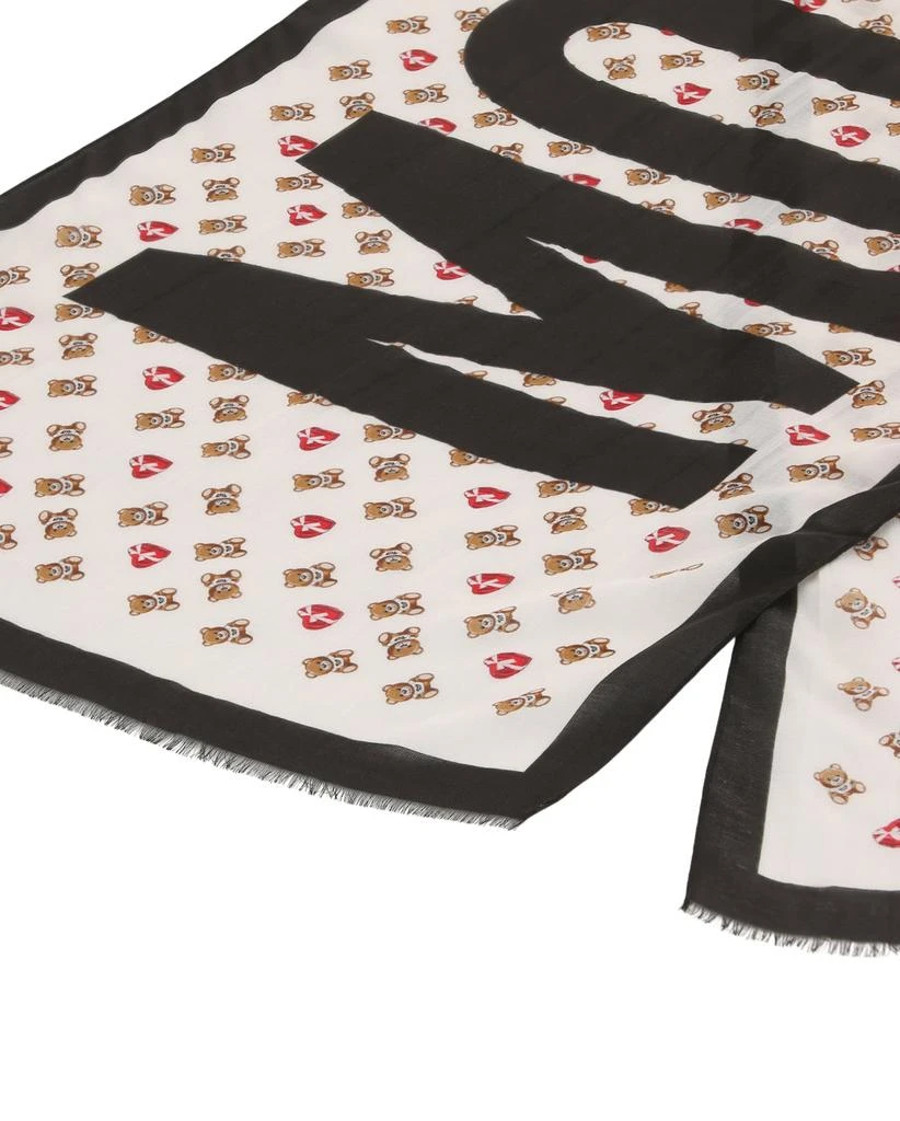 商品Moschino|Teddy Bear and Hearts Jacquard Logo Scarf,价格¥373,第3张图片详细描述