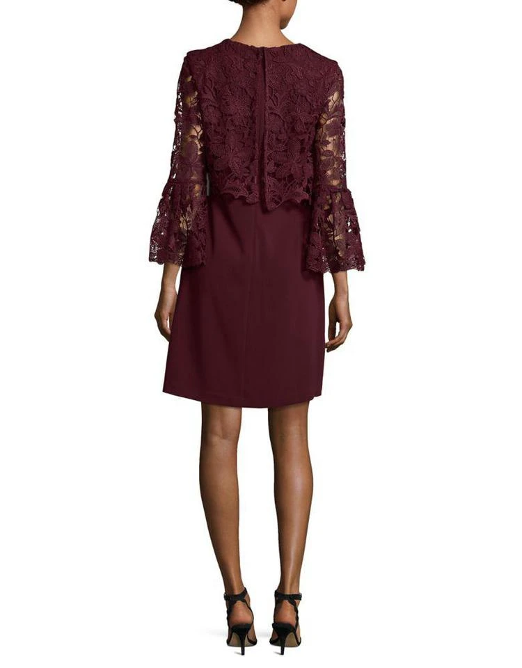 商品Laundry by Shelli Segal|Lace Bell Sleeve Sheath Dress,价格¥2024,第3张图片详细描述