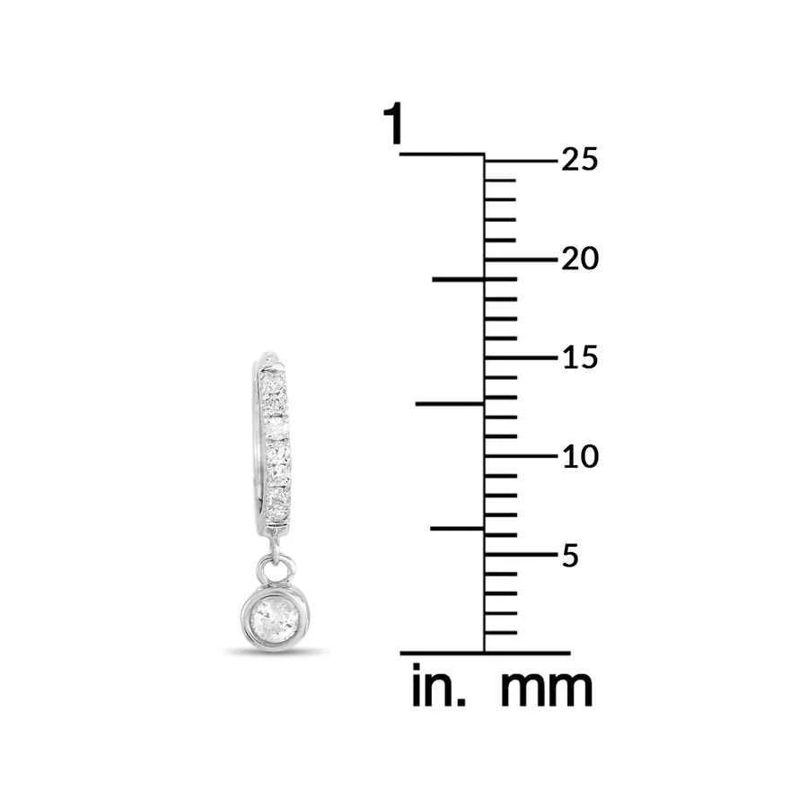 商品LB Exclusive|14K White Gold 0.25ct Diamond Drop Earrings,价格¥2525,第3张图片详细描述