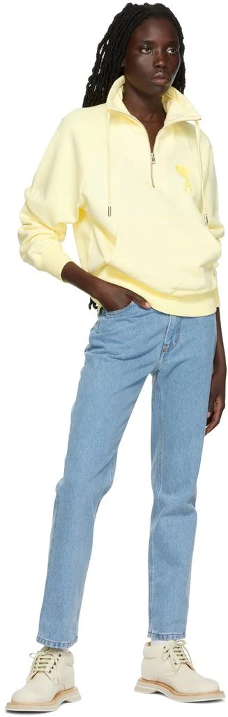 商品AMI|Yellow Ami de Cœur Half-Zip Sweatshirt,价格¥3524,第4张图片详细描述