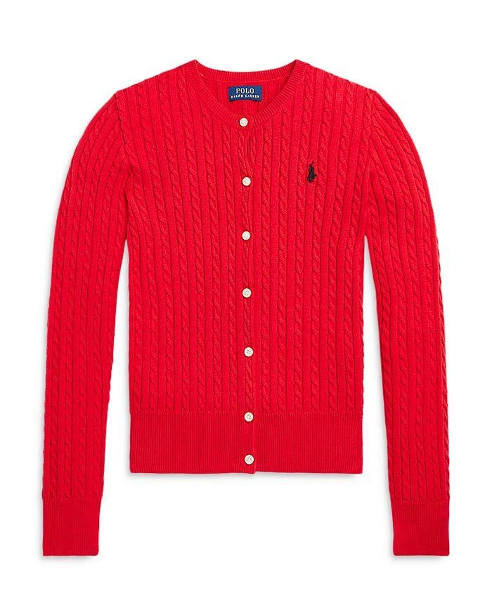 商品Ralph Lauren|Girls' Cable Knit Cotton Cardigan - Big Kid,价格¥268,第1张图片