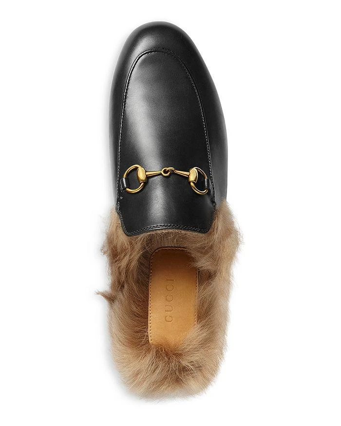 商品Gucci|女士 Princetown 真皮羊毛平底穆勒鞋,价格¥8178,第4张图片详细描述
