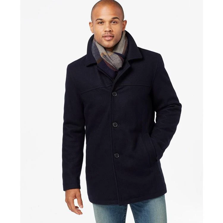 商品Tommy Hilfiger|Men's Big & Tall Melton Peacoat with Scarf,价格¥1126,第2张图片详细描述