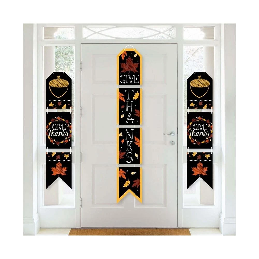 商品Big Dot of Happiness|Give Thanks - Hanging Vertical Paper Door Banners - Thanksgiving Party Wall Decoration Kit - Indoor Door Decor,价格¥157,第1张图片