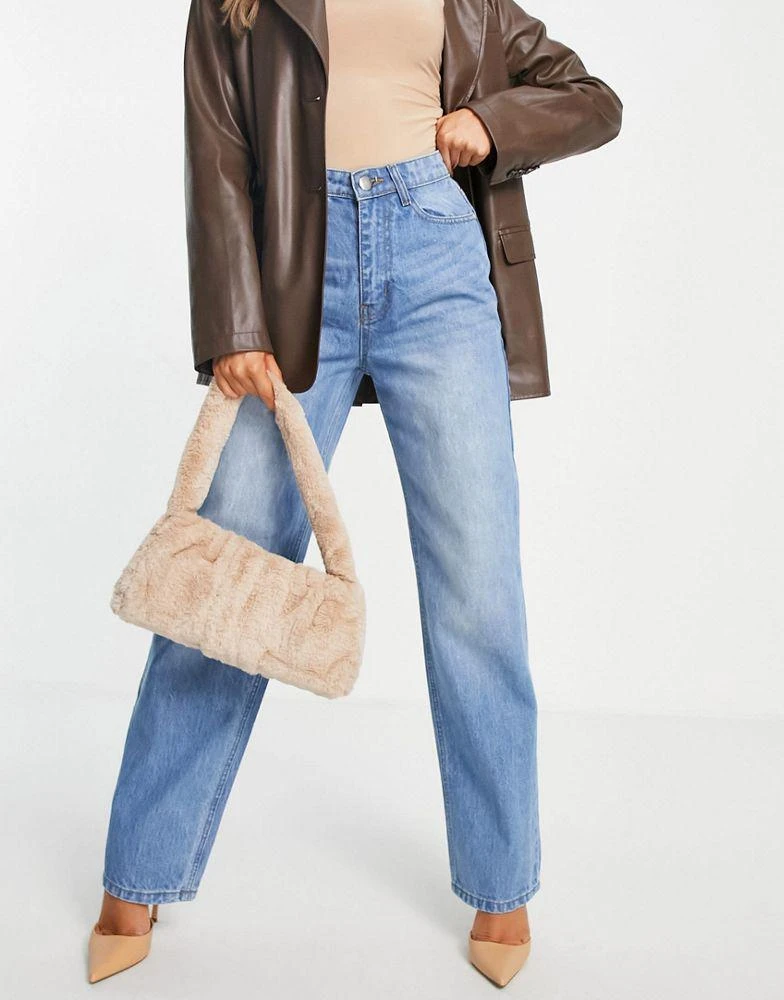商品ASOS|ASOS DESIGN shoulder bag in stone faux fur with ruching,价格¥95,第2张图片详细描述