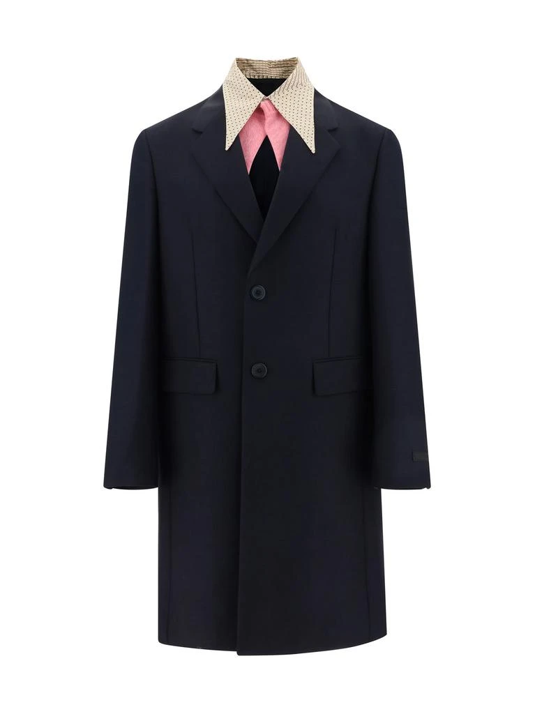 商品Prada|Prada Insert Detailed Single Breasted Trench Coat,价格¥22175,第1张图片