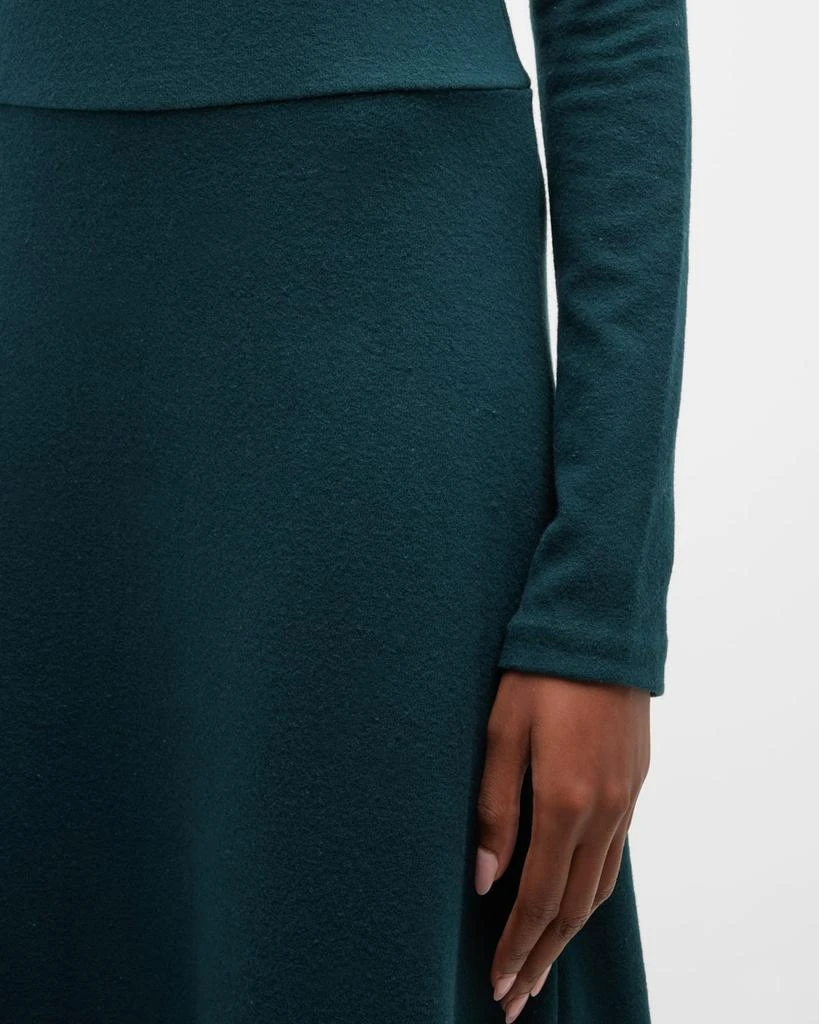 Long-Sleeve Mock-Neck Midi Knit Dress 商品