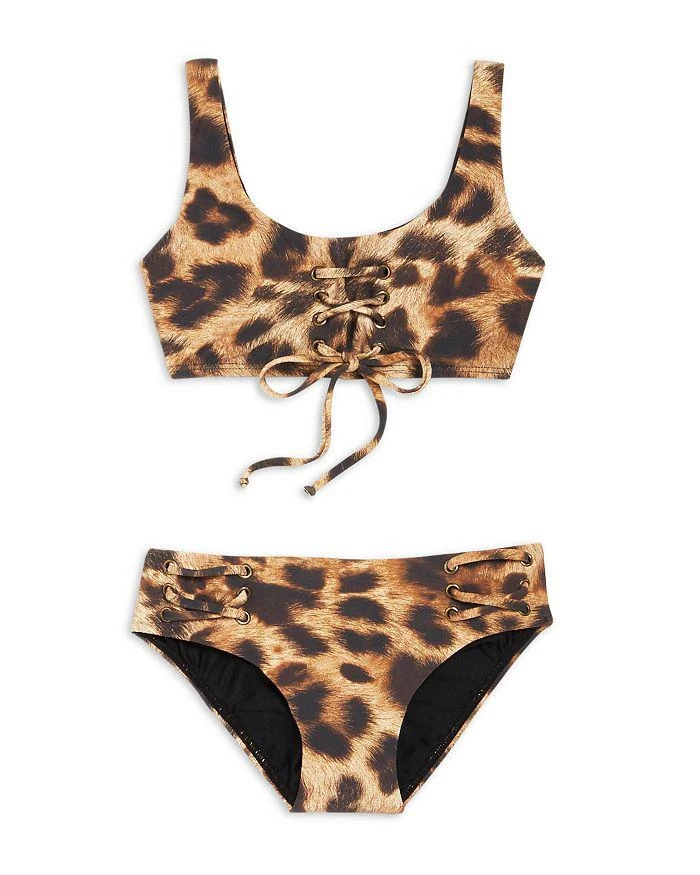 商品PQ Swim|Girls' Lace Up Two Piece Swimsuit - Little Kid, Big Kid,价格¥188,第1张图片