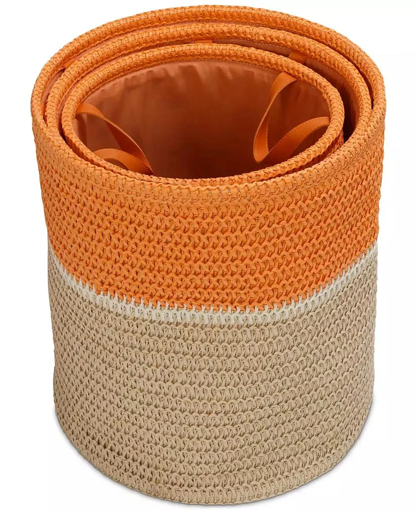 Paper Straw Nesting Baskets with Handles, Set of 3 商品