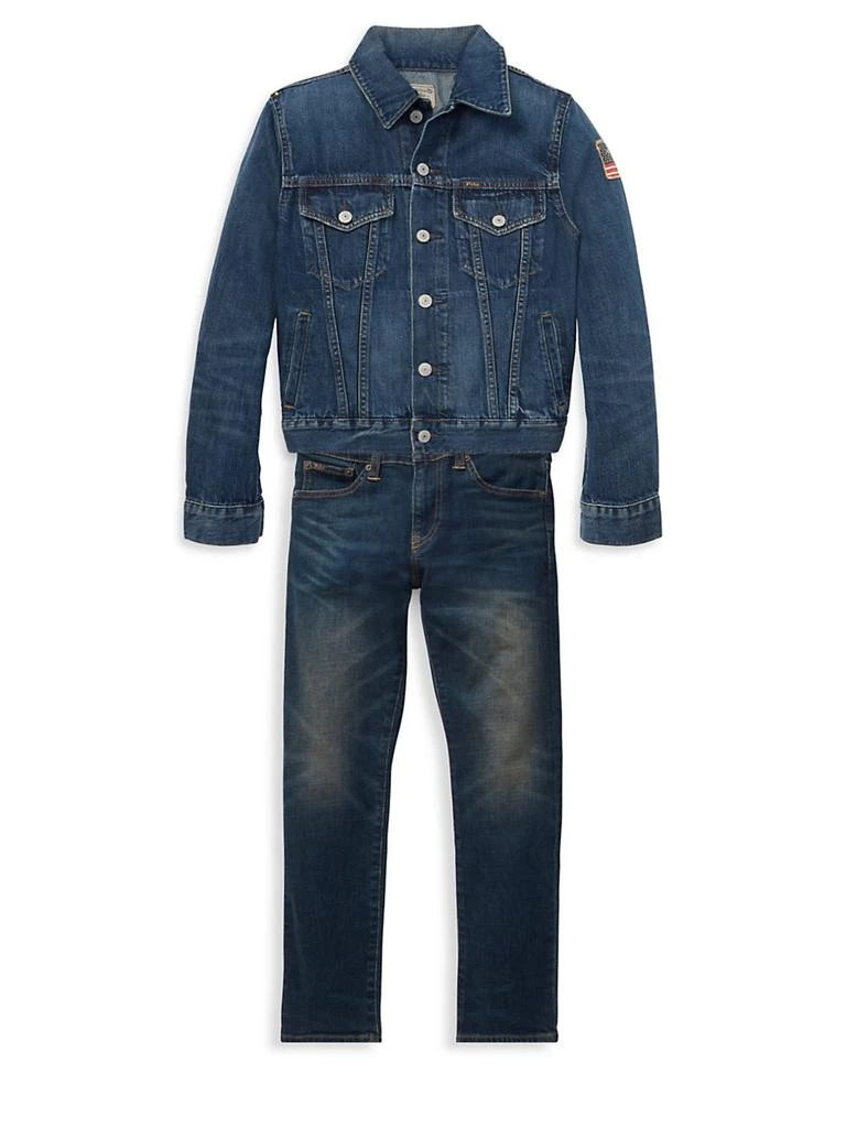 商品Ralph Lauren|Little Boy's & Boy's Trucker Denim Jacket,价格¥671,第2张图片详细描述