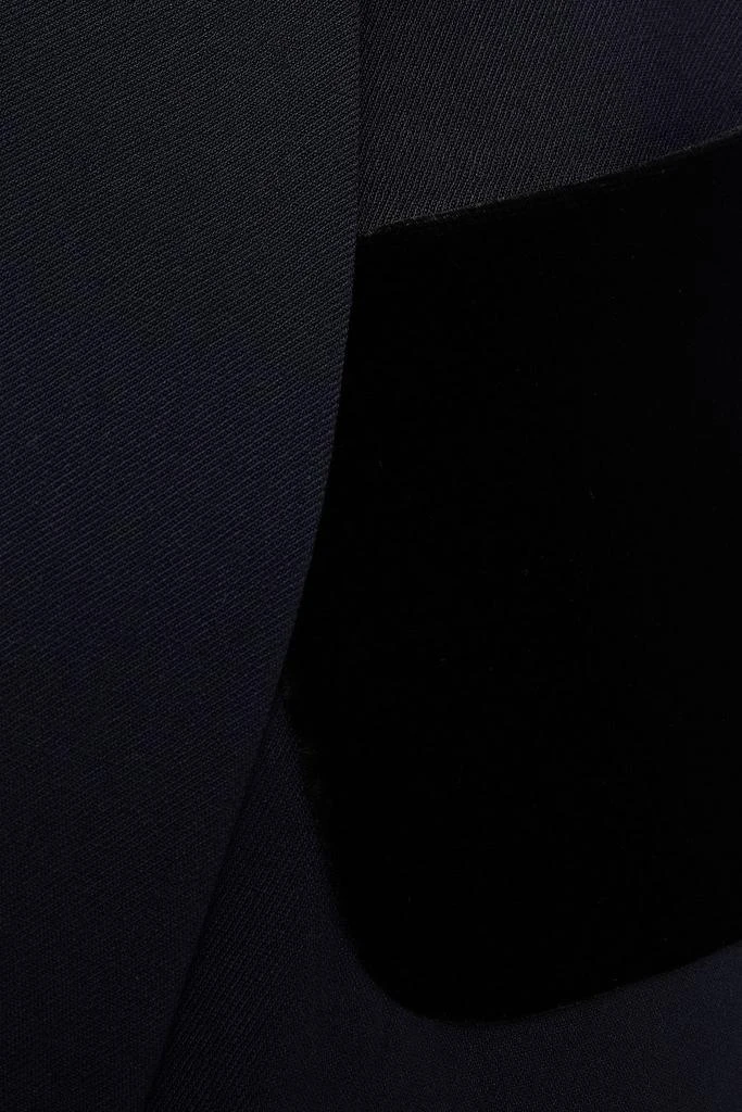 商品Sandro|Double-breasted velvet-trimmed twill blazer,价格¥1323,第4张图片详细描述