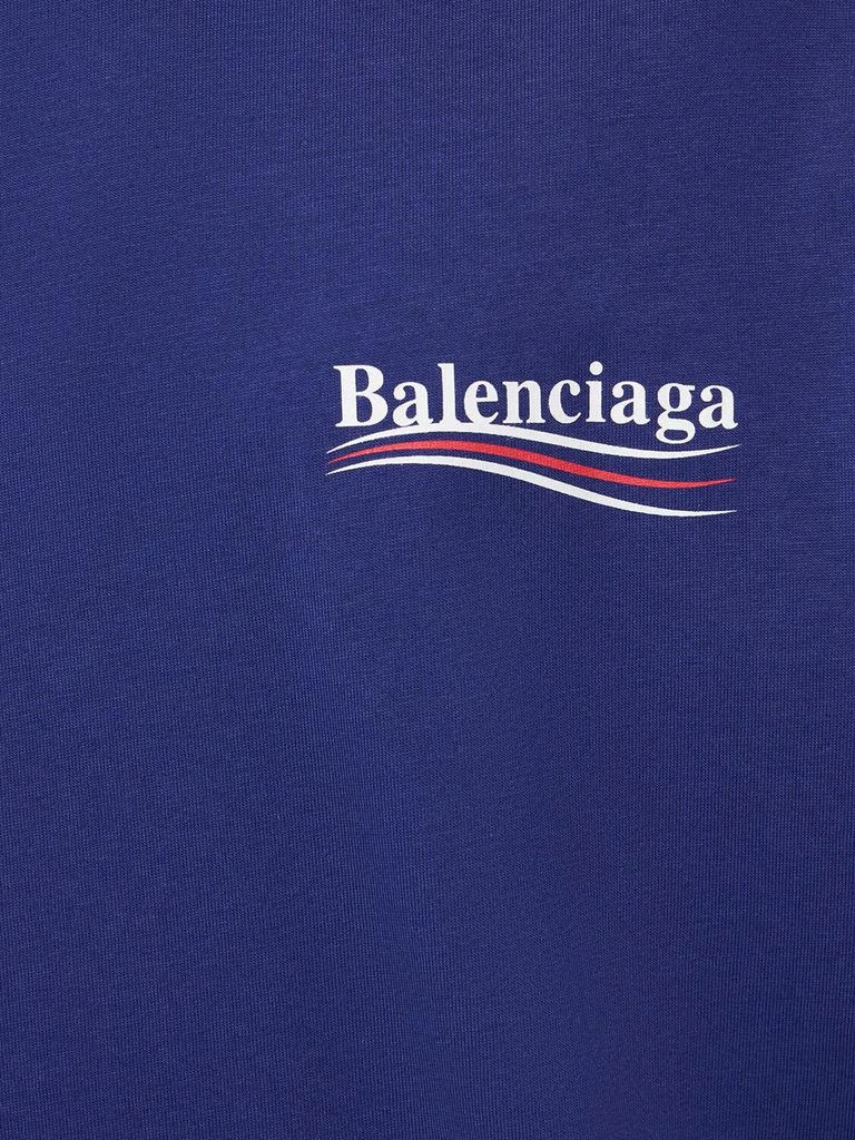 商品Balenciaga|Political Logo Cotton T-shirt,价格¥4989,第1张图片