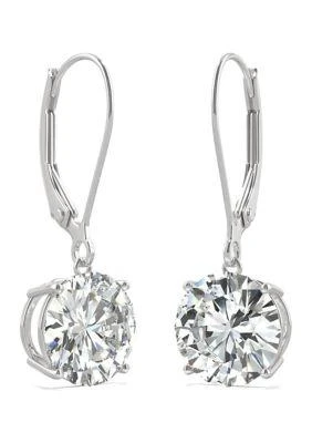 商品Charles & Colvard|Colvard 3 4 Ct. T.w. Lab Created Moissanite Lever Back Earrings In 14K White Gold,价格¥8808,第4张图片详细描述