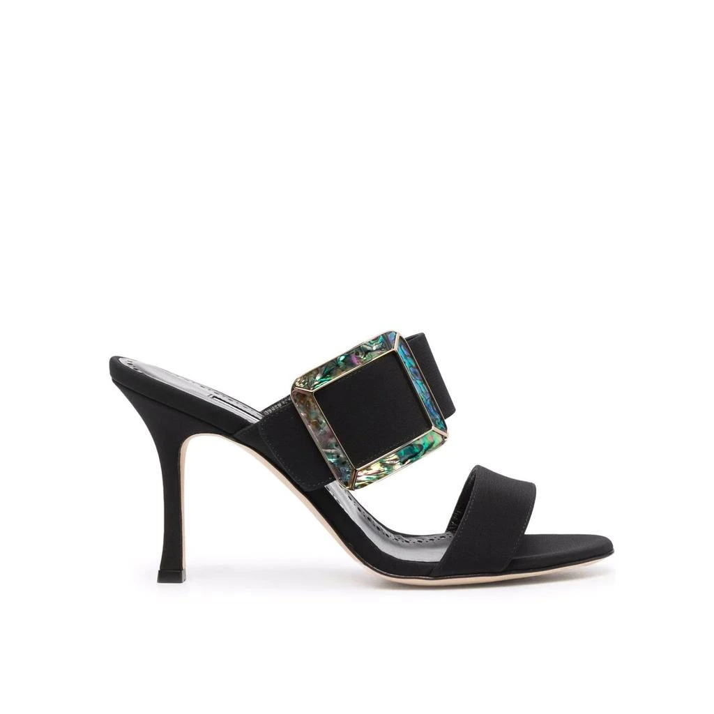 商品Manolo Blahnik|Manolo Blahnik Gable 90 Satin Mules,价格¥5361,第1张图片
