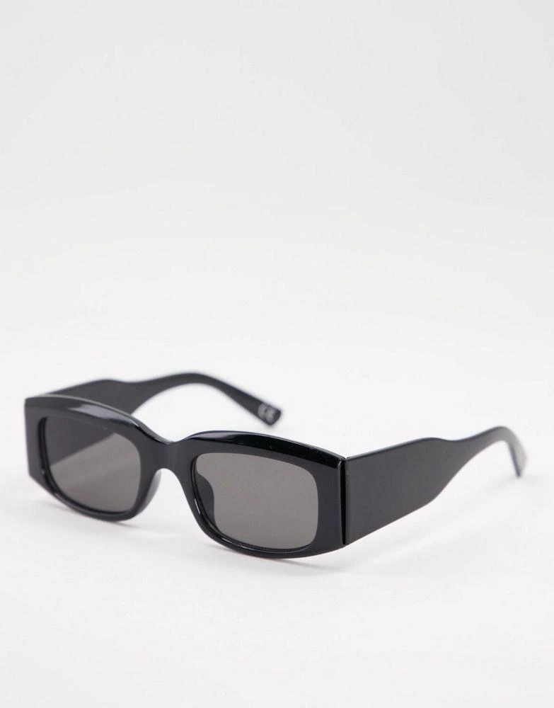 商品ASOS|ASOS DESIGN mid square sunglasses with wide temple in black,价格¥76,第1张图片