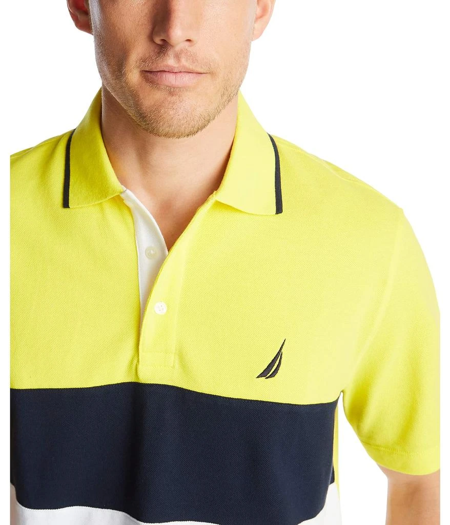 商品Nautica|Men's Short Sleeve 100% Cotton Pique Color Block Polo Shirt,价格¥228,第2张图片详细描述