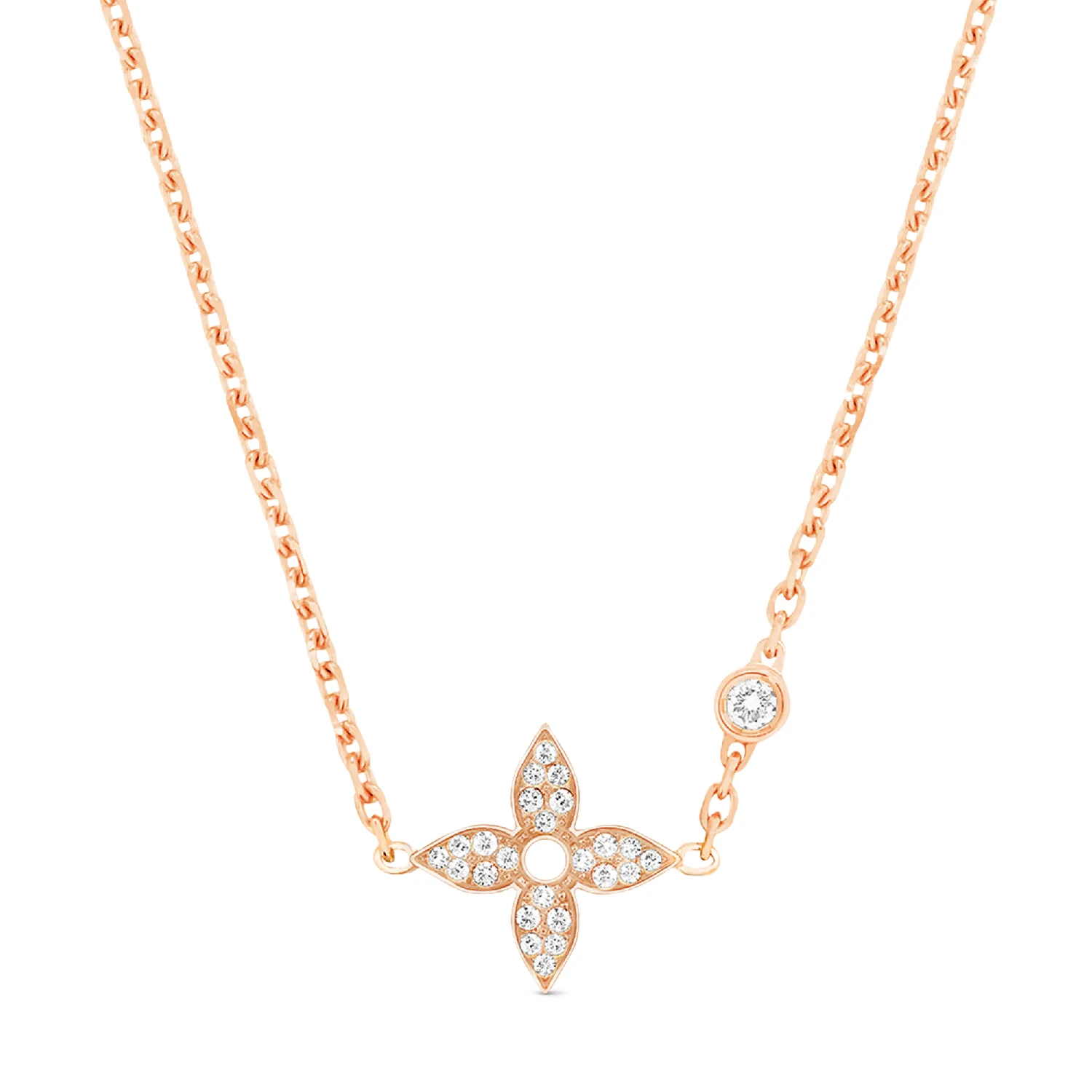 商品Louis Vuitton|【预售】 LV路易威登 25秋冬 女士 项链 IDYLLE BLOSSOM 18K 金钻石项链 Q93871 ,价格¥33598,第1张图片