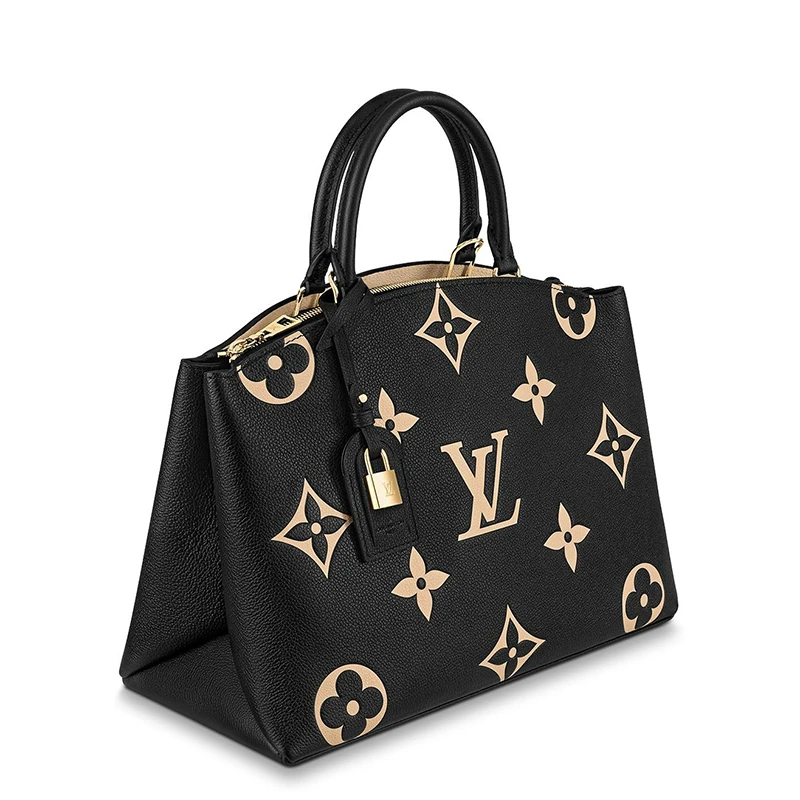 预售十天Louis Vuitton/路易威登 22春夏新款GRAND PALAIS系列 女士黑色/奶油白老花压纹粒面牛皮革金扣金锁单肩斜挎手提包M45842 商品