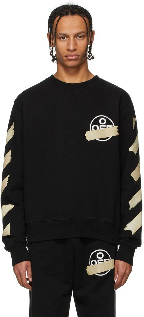 商品Off-White|Black & Beige Tape Arrows Sweatshirt,价格¥2205,第1张图片