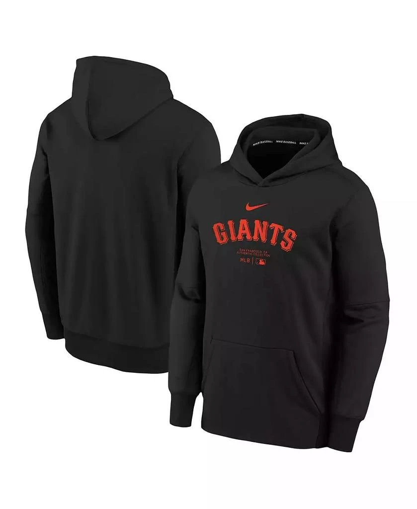 商品NIKE|Big Boys Black San Francisco Giants Authentic Collection Performance Pullover Hoodie,价格¥395,第1张图片