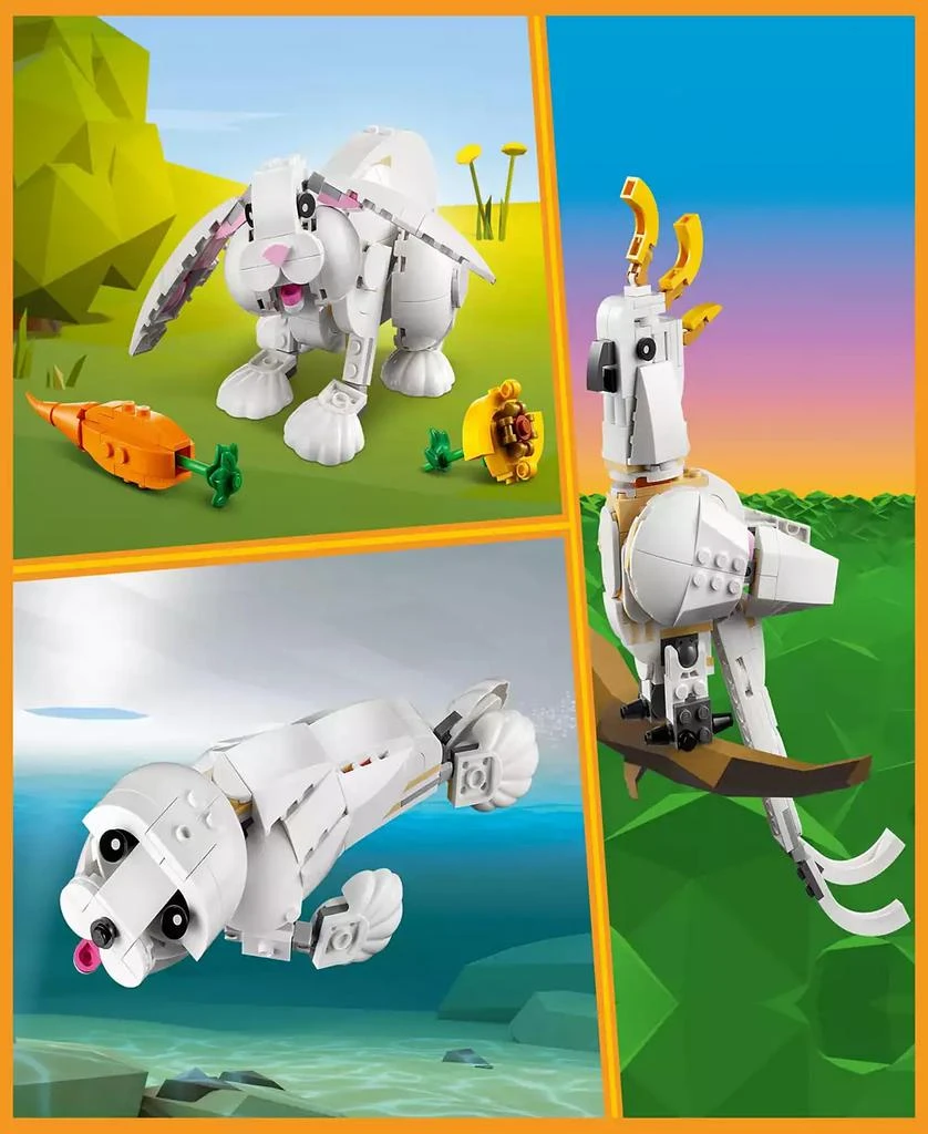 商品LEGO|Creator 3-in-1 White Rabbit, Cockatoo  and Seal 31133 Toy Building Set,价格¥149,第4张图片详细描述