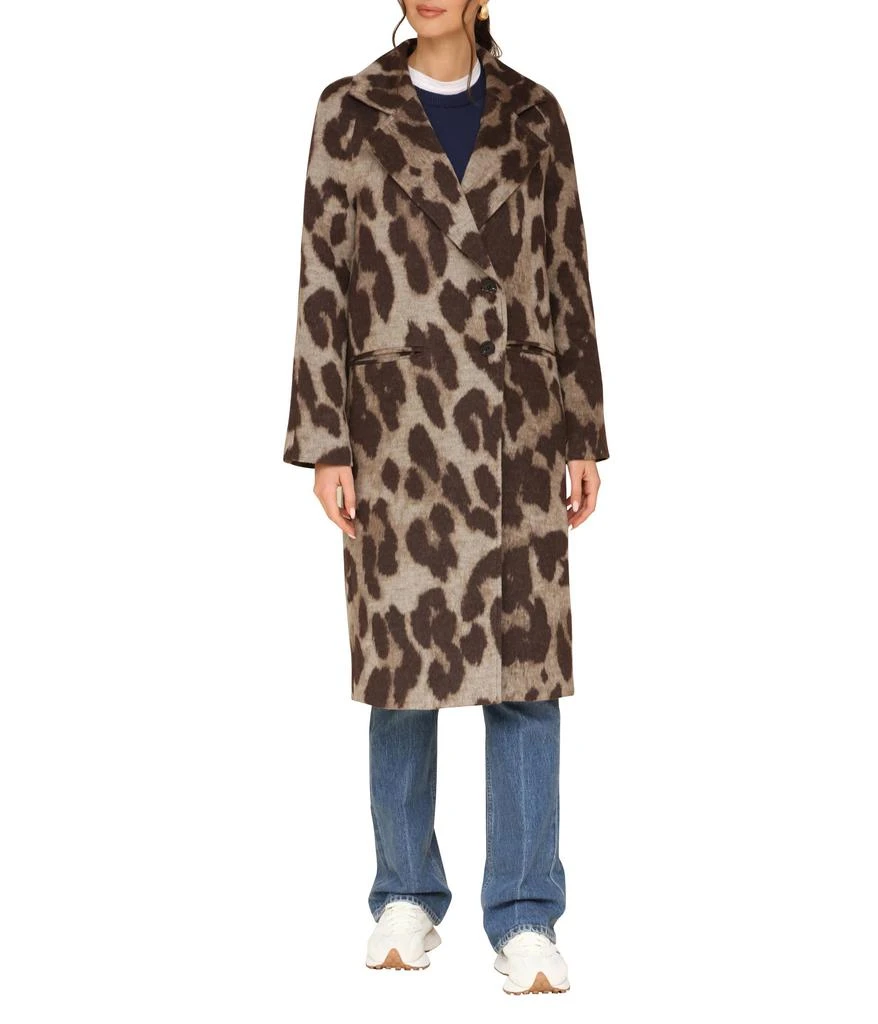 商品Avec Les Filles|Leopard Print Relaxed Walker Coat,价格¥1126,第1张图片