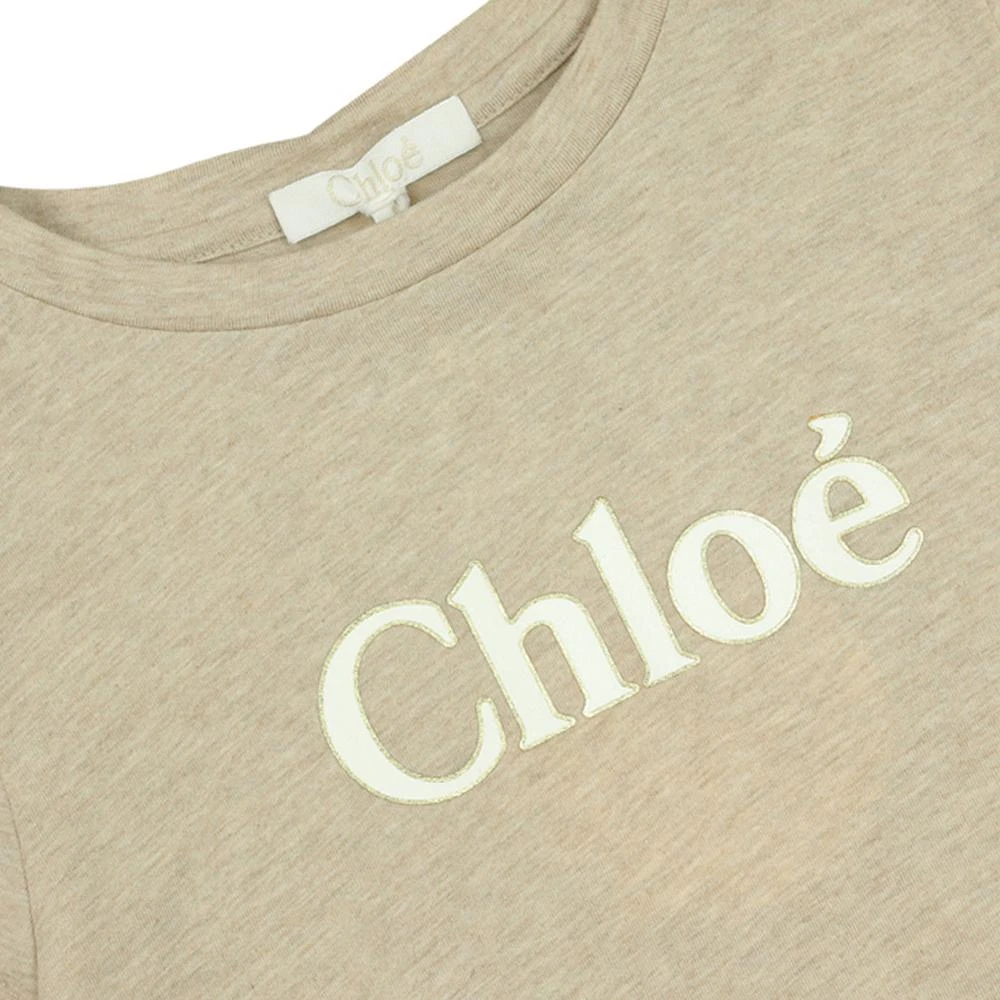 商品Chloé|Beige Short Sleeve Logo T Shirt,价格¥260,第2张图片详细描述