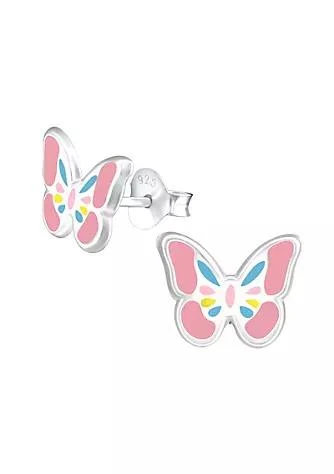 商品belk|Sterling Jewelry Sterling Silver Pastel Butterfly Childrens Stud Earrings,价格¥225,第1张图片